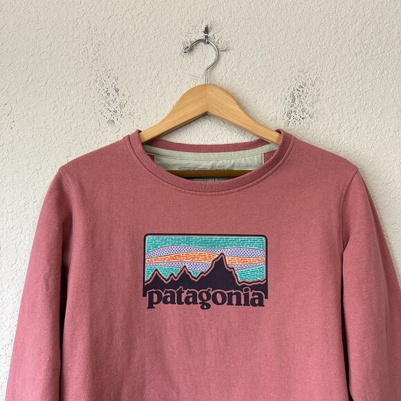 PATAGONIA Solar Rays 73 Uprisal Crew Sweatshirt Dusty Rose Pullover - Picture 4 of 9
